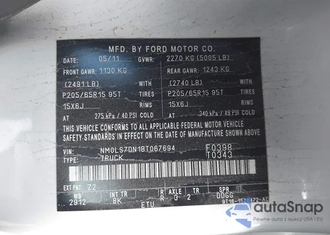 2011 Ford Transit Connect Xlt from USA, damaged, VIN NM0LS7DN1BT067694